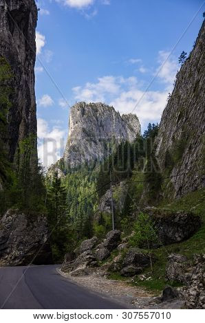Summer Landscape Of The Famous Bicaz Gorges (canyon) In Neamt County, Romania.