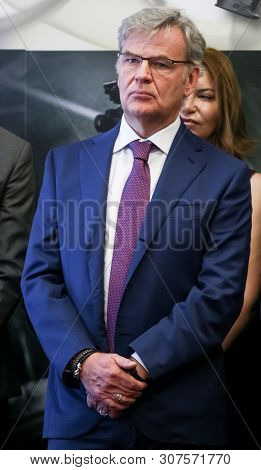Bucharest, Romania - June 10, 2019: Dr. Franco Gussalli Beretta, Executive Vp & Director Of Beretta 