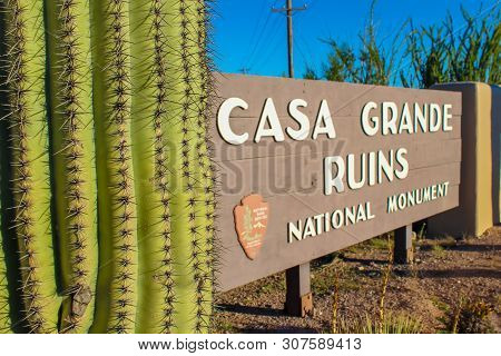 Casa Grande Ruins National Monument In Arizona - November 3, 2018