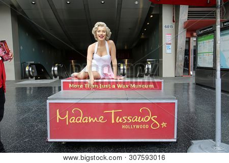 6/18/2019 Hollywood, California: Street Scenes of Hollywood California with street vendors, street performers, homeless, tourist, landmarks and various buildings with signs. Editorial Use Only. 