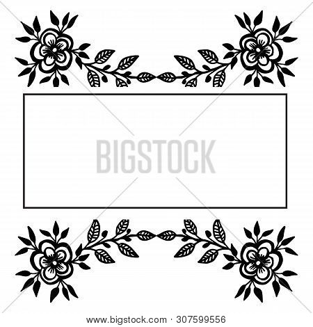 Vector Illustration Decorative Flower Frame For Ornamnet Modern