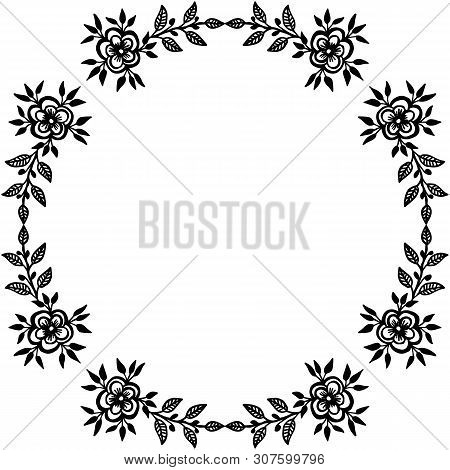 Vector Illustration Decorative Flower Frame For Ornamnet Modern