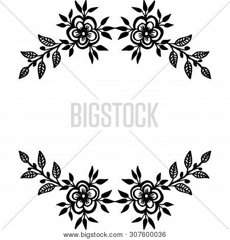 Vector Illustration Decorative Flower Frame For Ornamnet Modern