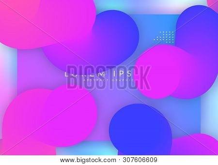 Liquid Fluid. Holographic 3d Backdrop With Modern Trendy Blend. Vivid Gradient Mesh. Cool App, Banne