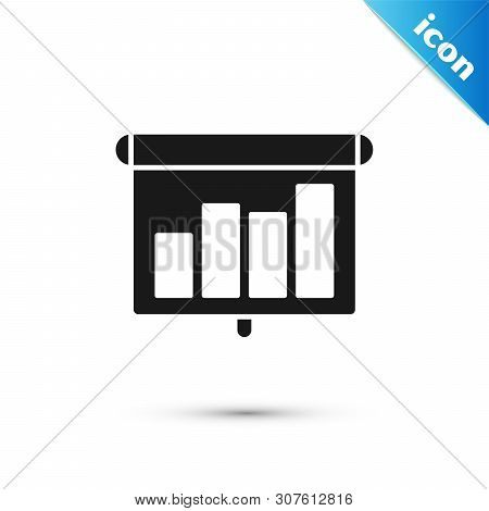 Black Presentation Financial Business Board With Graph, Schedule, Chart, Diagram, Infographic, Pie G