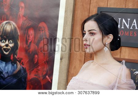 Katie Sarife at the Los Angeles premiere of 'Annabelle Comes Home' held at the Regency Village Theatre in Westwood, USA on June 20, 2019.