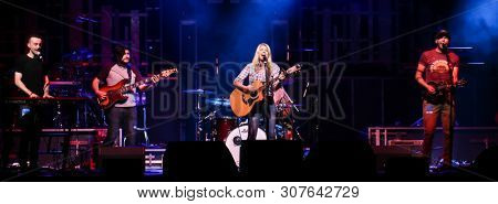HUNTINGTON, NY - JUN 20: Natalie & the Damn Shandys perform in concert at the Paramount on June 20, 2019 in Huntington New York. 