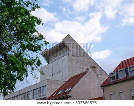 Gyor, Hungary 05 13 2019 : National Theater Gyor, The Main Theater In Gyor