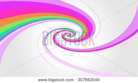 Swirl Rainbow Colors Effect On Gray Background, Modren Spiral Colors Rainbow Style, Wallpaper Swirl 