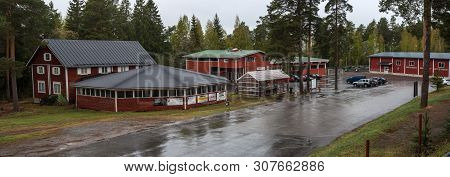 Parola, Finland - May 2, 2019: Tank Museum In The City Of Parola. Iew Of The Main Office Of The Muse