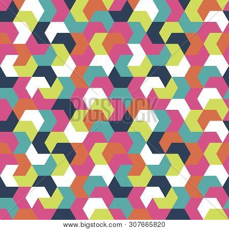 Seamless Arrow Geometric Pattern. Seamless Abstract Triangle Geometrical Background. Infinity Geomet