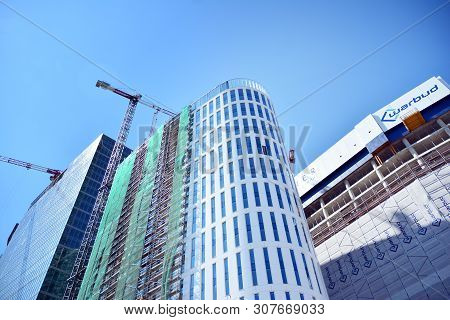 Warsaw, Poland. 22 June 2019. Construction Of The Warsaw Hub. The Warsaw Hub Will Comprise 75,000 Sq