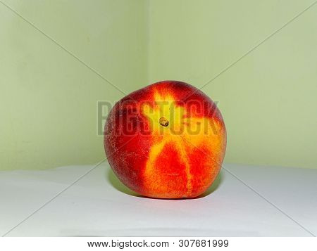 Prunus Peach Tree Fruit Pomace, Of The Rosaceae Family, Prunus Genus.