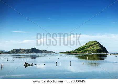 Natural Landskape. Land Sea And Sky. Summer Time