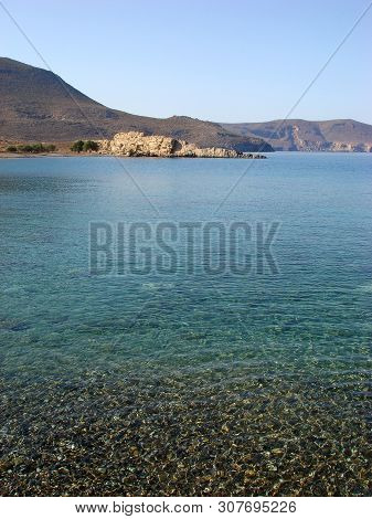 Beach In Kreta Island Karoumes Background Wallpaper Fine Art Prints