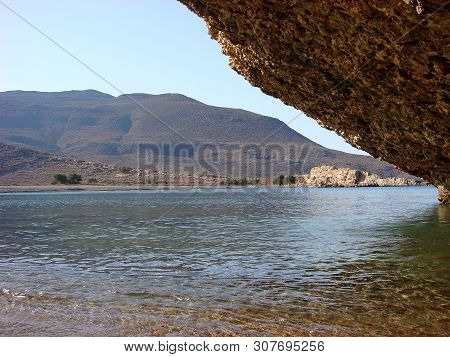 Beach In Kreta Island Karoumes Background Wallpaper Fine Art Prints