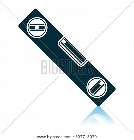 Icon Of Construction Level. Shadow Reflection Design. Vector Illustration.