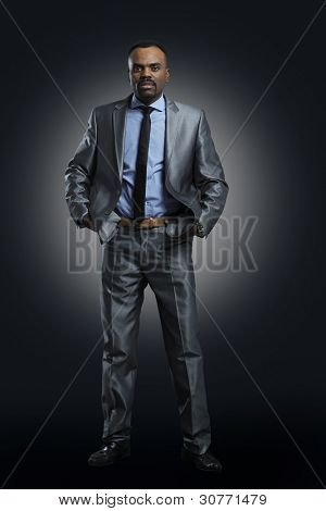 Tvář šťastný Afro americký businessma