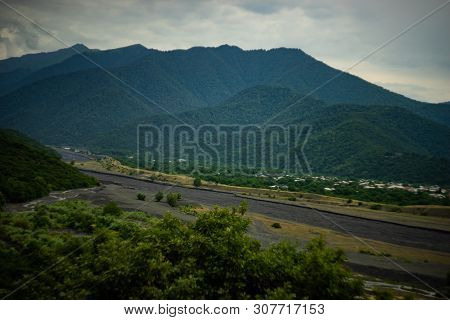Caucasus Mountain Range Close To Kvareli