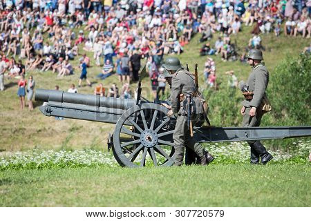 City Cesis, Latvian Republic. Century Of Cesis Battle Reconstruction For The Baltic States. Weapons