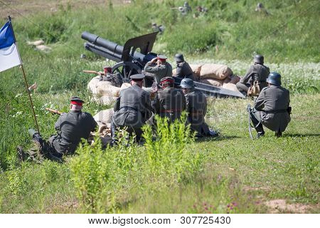 City Cesis, Latvian Republic. Century Of Cesis Battle Reconstruction For The Baltic States. Weapons