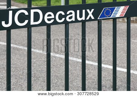 Saint Priest, France - February 26, 2017: Jcdecaux Is A Multinational Corporation Based In France, K