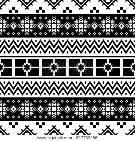 Ethnic Seamles Pattern Vector. Aztec, Bohemian, Inca, Navajo, Indian, Mexican Art Design For Christm