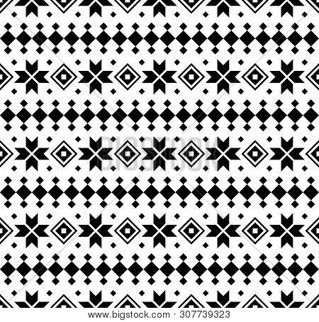 Ethnic Seamles Pattern Vector. Aztec, Bohemian, Inca, Navajo, Indian, Mexican Art Design For Christm