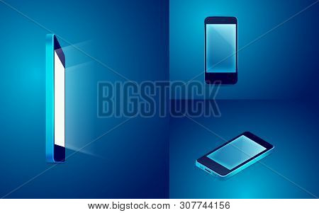 Graphic Of Realistic Mobile Phone Objects For Decoration