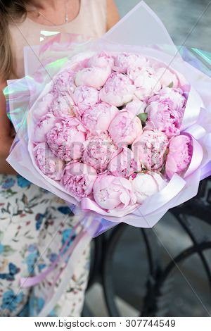 Bouquet Of Flowers On A Leg In The Interior Of The Restaurant For A Celebration Shop Floristry Or We