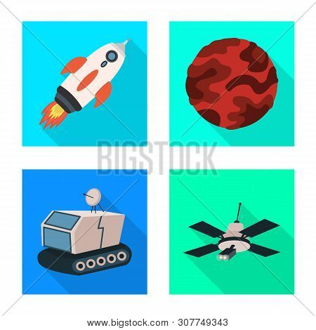 Vector Design Of Science And Cosmic Logo. Collection Of Science And Technology Stock Vector Illustra