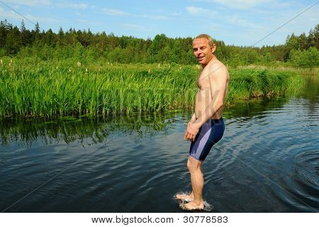 물에 서!