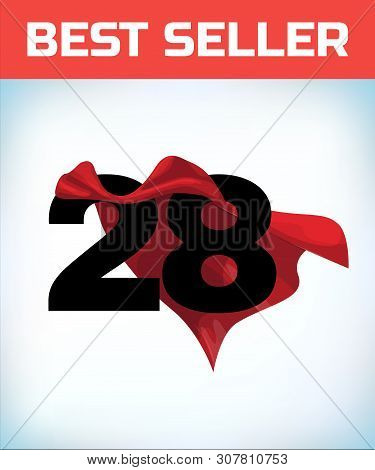 Twenty Eight In Red Hero Cape. Super Cloak. Super Power. Power Concept. Leadership Sign. Superhero S