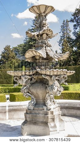 Lednice, Czech Republic - April 22, 2019:park Next To Castle Lednice On April 22,2019 In Lednice In 