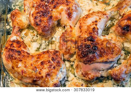 Oven Roasted Chicken Legs Garlic Mayonnaise Yogurt Sauce