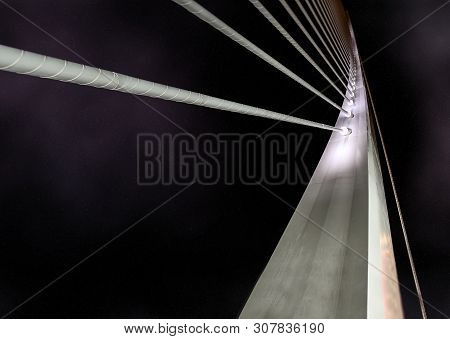Architecture And Infraestructure. Modern Metal Bridge Detail
