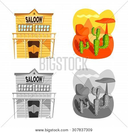 Vector Illustration Of Texas And History Icon. Collection Of Texas And Culture Vector Icon For Stock