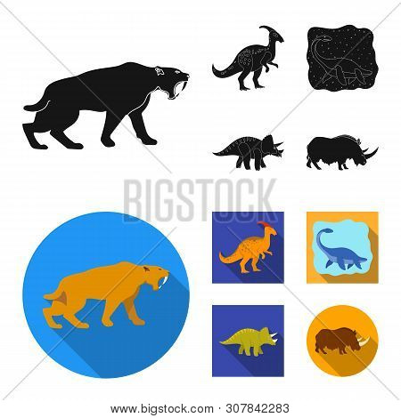 Vector Design Of Animal And Character Symbol. Collection Of Animal And Ancient Stock Symbol For Web.