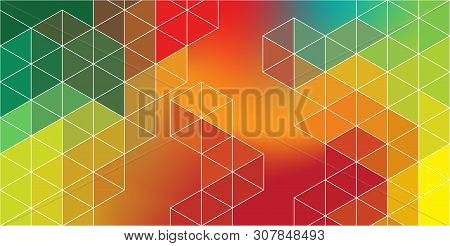 Abstract Colorful Geometric. Background With Abstract And Colorful Geometric For Background And Back