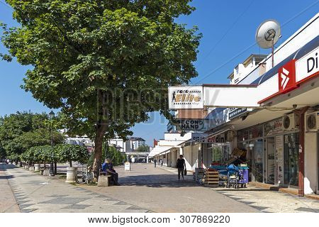Pirot, Serbia - June 15, 2019: Square And Building At The Center Of Town Of Pirot, Southern And East