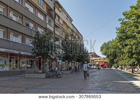 Pirot, Serbia - June 15, 2019: Square And Building At The Center Of Town Of Pirot, Southern And East