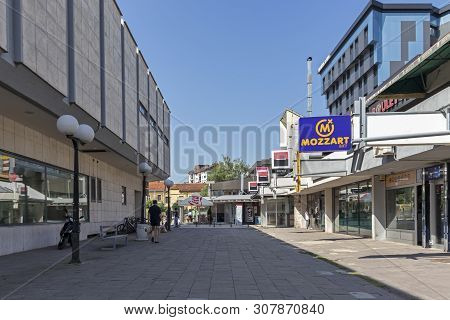 Pirot, Serbia - June 15, 2019: Square And Building At The Center Of Town Of Pirot, Southern And East