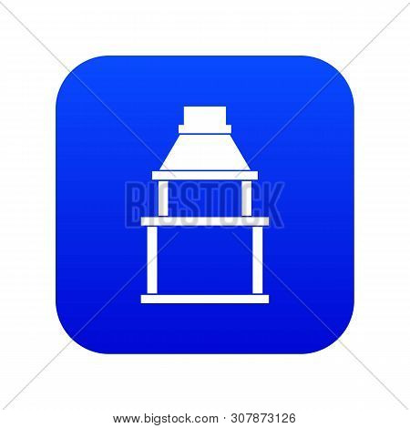 Bbq Grill Icon Digital Blue For Any Design Isolated On White Vector Illustration