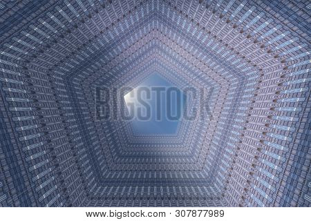 Constructed Architecture, Courtyard In The Shape Of A Pentagon