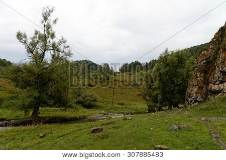 Mountain Landscape In The Vicinity Of The Village Of Generalka Altai Territory
