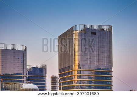 Newly Built Buildings With Appropriate Surrounding Infsrastructure. Horizontal Image