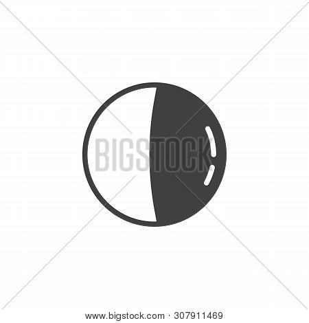 Third Quarter Moon Vector Icon. Filled Flat Sign For Mobile Concept And Web Design. Moon Phases Glyp