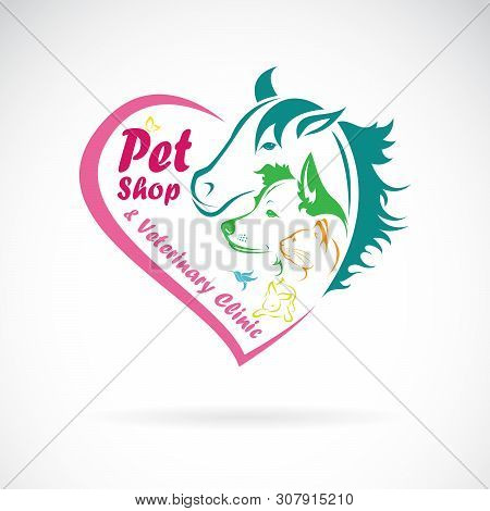 Vector Of Pet Shop And Veterinary Clinic On A White Background. Pet. Animals., Pet Shop Logo Or Icon