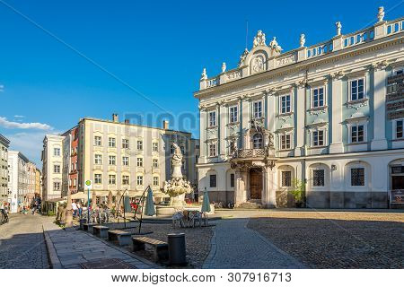 Passau,germany - June 18,2019 - View At The Building Of Museum In Passau. Passau Is A Town In Lower 