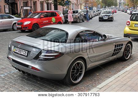 Kiev, Ukraine - September 5, 2017:  Mercedes-benz Slr Mclaren 722 Edition